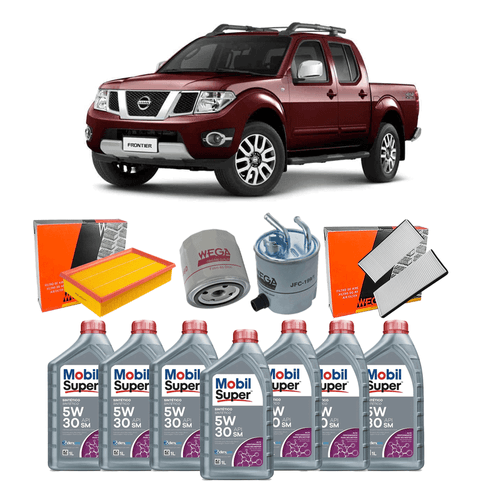 Kit Revisão Nissan Frontier 2.5 2013 A 2016 Óleos + Filtros