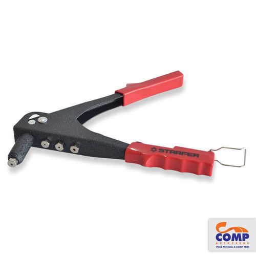 Alicate Rebitador Starfer 4 Bicos 2,4 mm até 4,8 mm Chave de Bico Clique de Travamento Resistência Fixação Montagem Praticidade 01368508