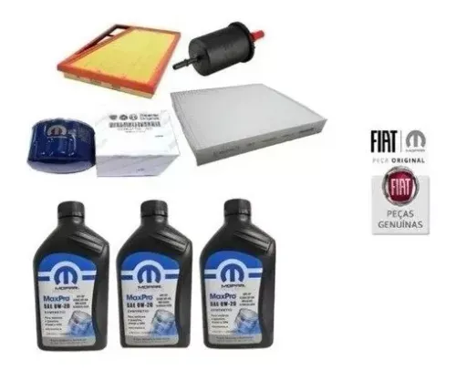 Kit Revisão Uno Argo E Mobi 3 Cilindros - Óleo Original Fiat