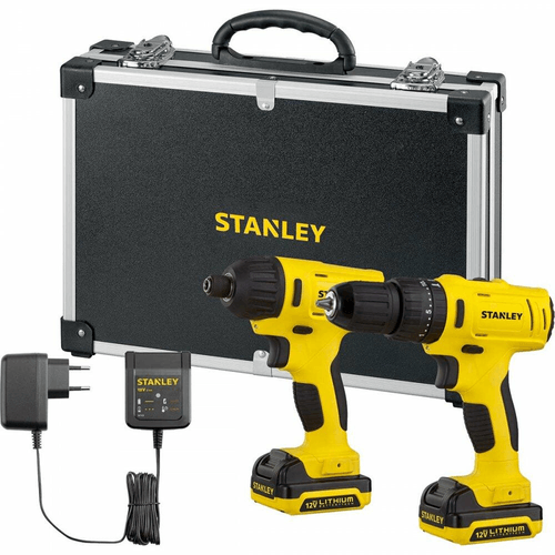 Kit Furadeira e Parafusadeira de Impacto 12V Biv Max Stanley