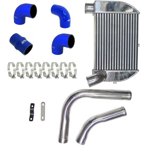 Intercooler família VW Gol "Quadrado" AP carburado 800CV com mangueiras de silicone para coletor TMW06 (monofluxo para baixo)