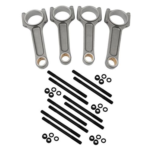 BIELA FORJADA BASIC 143MM JOGO COM 4 UN + Prisioneiros de cabeçote forjados 162mm 10 un PARA MOTOR GM CHEVROLET FAMÍLIA 2 8V (Vectra/Astra)