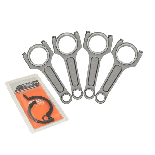 Biela Forjada Basic 6 pol 152,4mm 1200cv - Jogo com 4 un + Retentor Bipartido de Mancal Traseiro do Virabrequim para Opala 4 cilindros