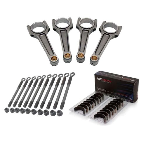 Jogo Bielas forjadas Super A Basic 159mm 1000cv + Prisioneiros + Bronzina STD para VW AP Bloco Alto