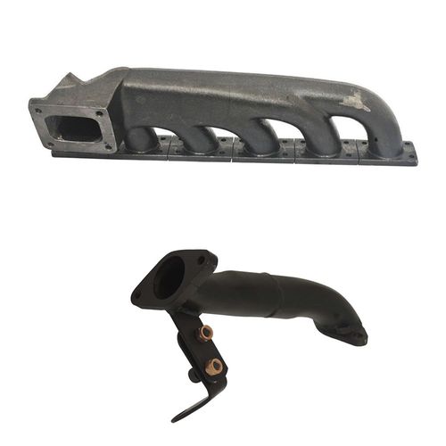 Coletor de escape para turbo BMW E36/E46 americana / alemã T3/T4 + Suporte de válvula