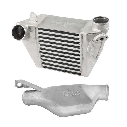 Intercooler "bombado" + Tubo de Pressurização Pancake em Alumínio p/