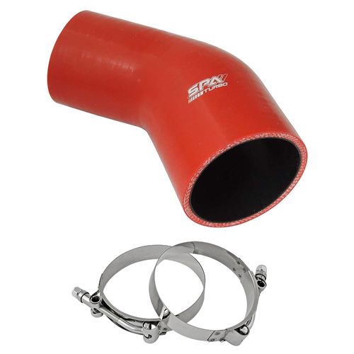 Mangueira de pressurização de silicone SPA 45° com redução 3" x 2 1/2" x100mm