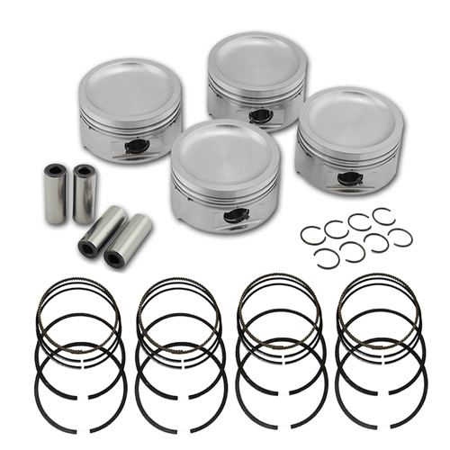 Kit forjado AP 2.0 turbo: PISTÃO CÔNCAVO FORJADO - SPA LINHA SUPER A COM PINOS 63,45X20MM E TRAVAS + Aneis