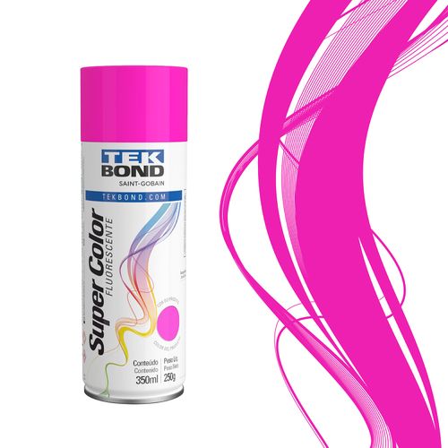 Tinta Spray Fluorescente Rosa 350Ml /250G - Tekbond