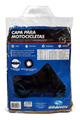 Capa Cobrir Moto Preta Termica G