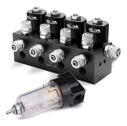 Bloco De Valvulas 8mm P/ Suspensão Ar+brinde Gol G2 96/02