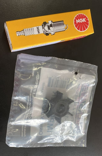 Rotor Bomba Água + Vela Ngk Mercury 3.3hp E 5hp Original