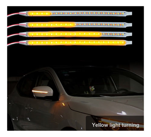 Par Fita De Led Sequencial Seta Retrovisor Carro Motocicleta