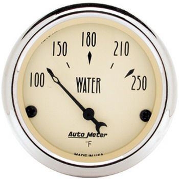 Instrumento Medir Temperatura Água 100º - 250º F - Elétrico - 2 1/16" - Antique Beige - AUTO METER