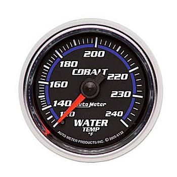 Instrumento de Medir Temperatura de Água 140º - 240º F -  Mecânico - 2" 1/16" - Cobalt - 6 Ft - AUTO METER