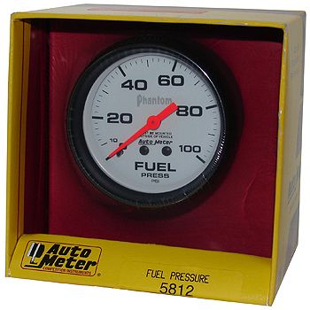 Manômetro Pressão Combustível 0 - 100 PSI - Mecânico - 2" 5/8" - Phantom - AUTO METER