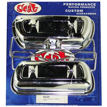 Tampa de Válvulas Par Aço Cromado para VW/AR - Fixação Presilhas - SCAT