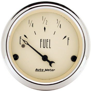 Instrumento Medir Nível Combustível (240 &#937; E / 33 &#937; F) Elétrico - 2 1/16" - Antique Beige - AUTO METER