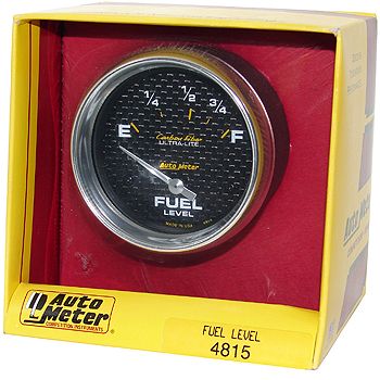 Instrumento Medir Nível Combustível Ford/Mopar - (73  E / 10  F) - Elétrico - 2" 5/8" - Carbon Fiber - AUTO METER