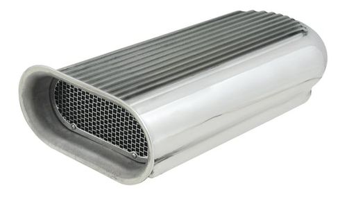 Scoop Aletado Polido para 2 Quadrijet - Alumínio - MR. GASKET