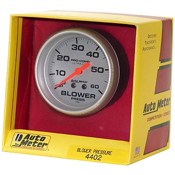 Manômetro Pressão Blower 0 - 60 PSI - Mecânico - 2 5/8" - Ultra-Lite - AUTO METER
