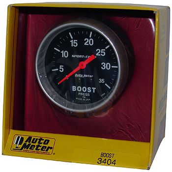 Manômetro Pressão Turbo 0 - 35 PSI - Mecânico - 2 5/8" - Sport Comp - AUTO METER