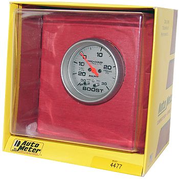 Manômetro Pressão Turbo-Vácuo c/ Memória 0 - 30 Psi - Elétrico - 2" 5/8" - Ultra-Lite - AUTO METER