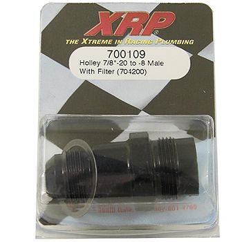 Nípel com Filtro - Holley 7/8-20 - 8AN - Black - XRP