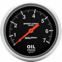 Manômetro Pressão de Óleo - 0-7 Kg - Mecânico - 2" 5/8" - Sport Comp - AUTO METER