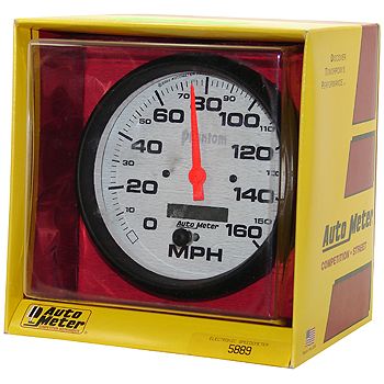 Velocímetro 200 MPH - Mecânico - 5" - Phantom - AUTO METER