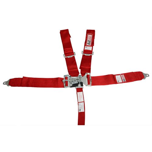 Cinto de Segurança 5 Pontas Fixação Individual Engate Mecânico Vermelho - RJS