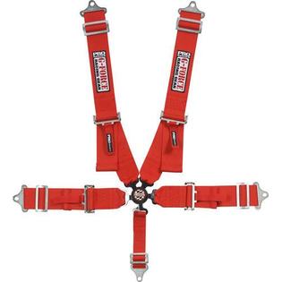 Cinto de Segurança 5 Pontas Fixação Individual Engate Automático Vermelho - G-FORCE