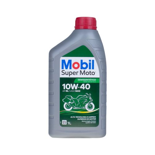 Óleo de Motor Mobil Super Moto 10W40 API SL JASO MA2 semissintético