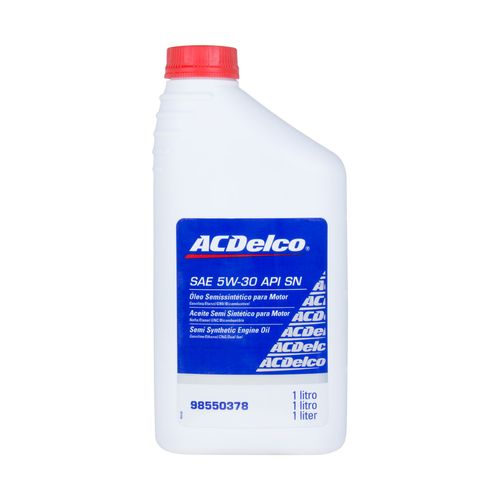 ÓLEO DE MOTOR ACDELCO 5W30 semissintético 98550378 API SN/RC 1L