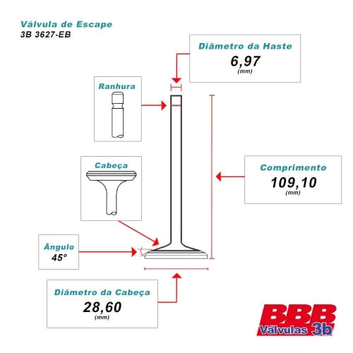 VALVULA ESCAPE - RENAULT CLIO R19 1.8 16V 1989 A 1997 F7P