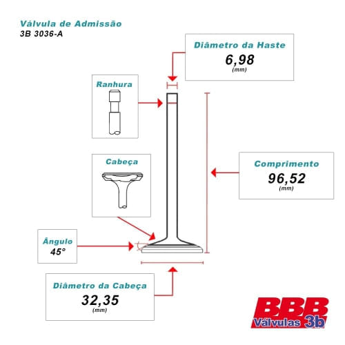 VALVULA ADMISSAO - FORD ESCORT | VW GOL 1.0 1.3 1.6 8V CHT AE