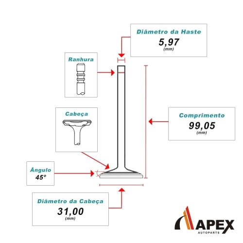 VALVULA ADMISSAO - VW FOX GOL 1.0 8V POWER EA111