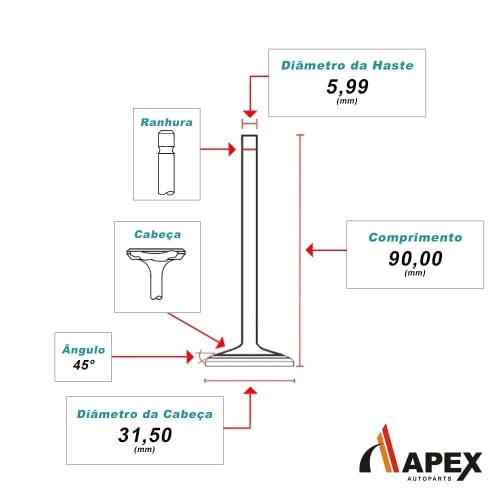VALVULA ADMISSAO - MAZDA 626 2.0 16V