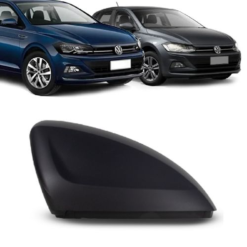 CAPA RETROVISOR DIREITO POLO/VIRTUS 2018/2021 COM FURO PRETO LISO