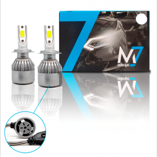 PAR DE LÂMPADAS LED H7 M7 HEADLIGHT 3200 LUMENS 6000K 38W JR8