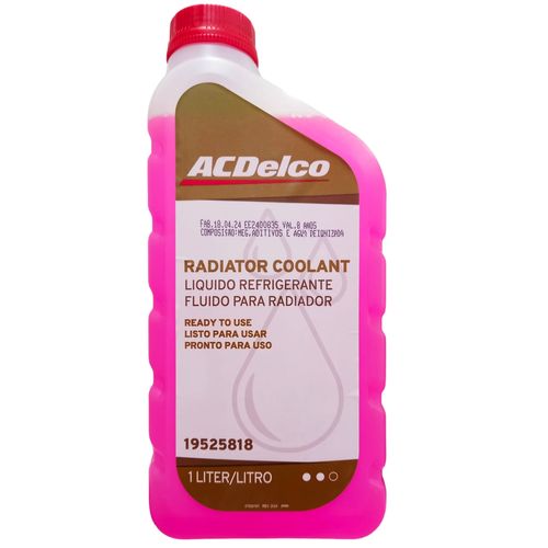 Aditivo de Radiador Diluído Tipo A Pronto Para Uso Rosa ACDelco 1L