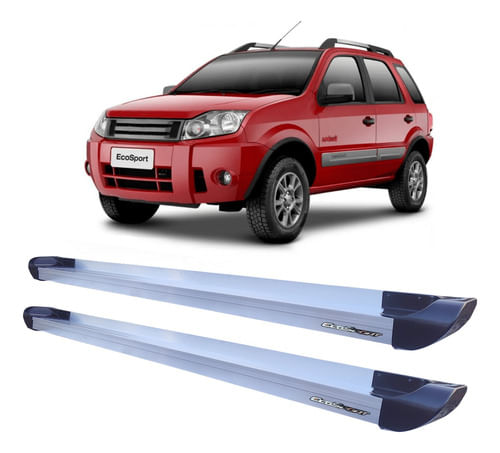 Estribo Lateral  Ecosport 2003 A 2012 Plataforma Prata