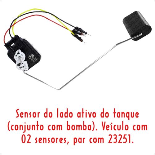 SENSOR NIVEL COMBUSTÍVEL Q3 1.4 2016/2019 LADO ATIVO - 114991 - 23252