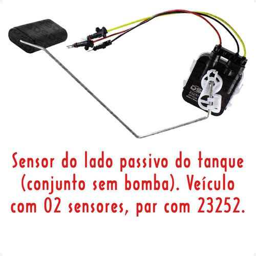 SENSOR NIVEL COMBUSTÍVEL Q3 1.4 2016/2019 LADO PASSIVO - 114990 - 23251