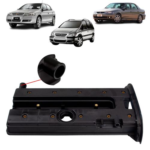 Tampa de Válvulca com Junta Chevrolet Vectra 2.0 2.2 2.4 16V 1993 A 2012/ Astra 2.0 2.2 2.4 16V 1995 A 2012/ Zafira 2.0 2.2 2.4 16V 2000 A 2012
