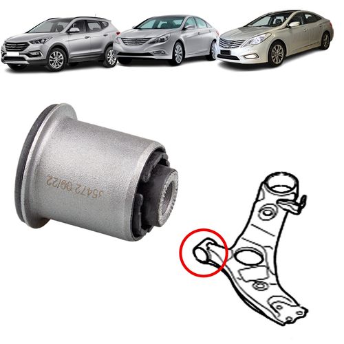 Bucha menor da bandeja dianteira Hyundai Azera 3.0 2011 A 2017/ Sonata 2.4 2010 A 2014/ Grand santa fé 3.3 2013 A 2020