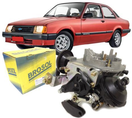 Carburador 2E Chevette e Chevy 1.6 Apos 1991 a Gasolina Solex Brosol