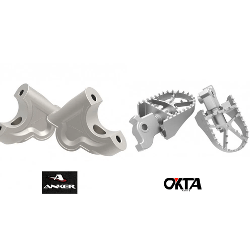 Combo Anker Riser + Pedaleira Articulada Okta Bmw R1200/1250 Gs