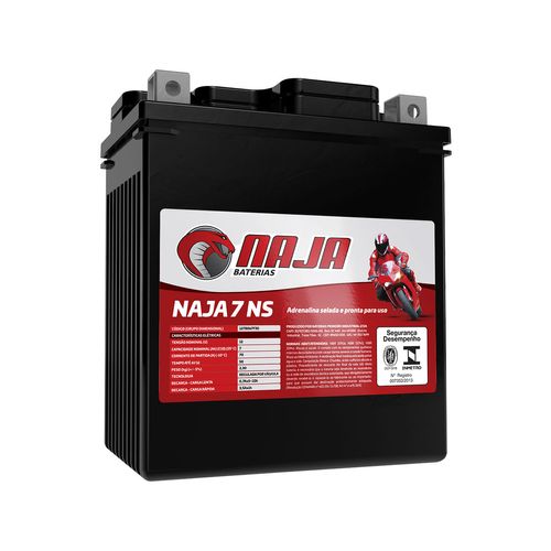 Bateria Moto AGM/VRLA Naja 7 NS 12V 7Ah
