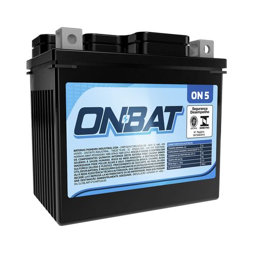 Bateria Moto AGM/VRLA Onbat ON 5 12V 5Ah
